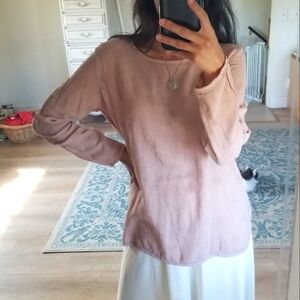 Neutral Light Pink Cotton Blouse